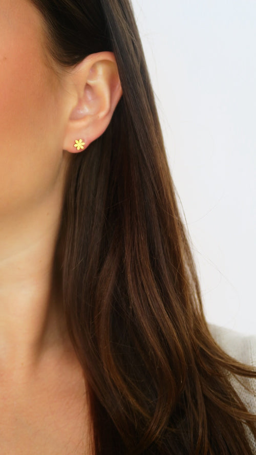 Golden Daisy Studs