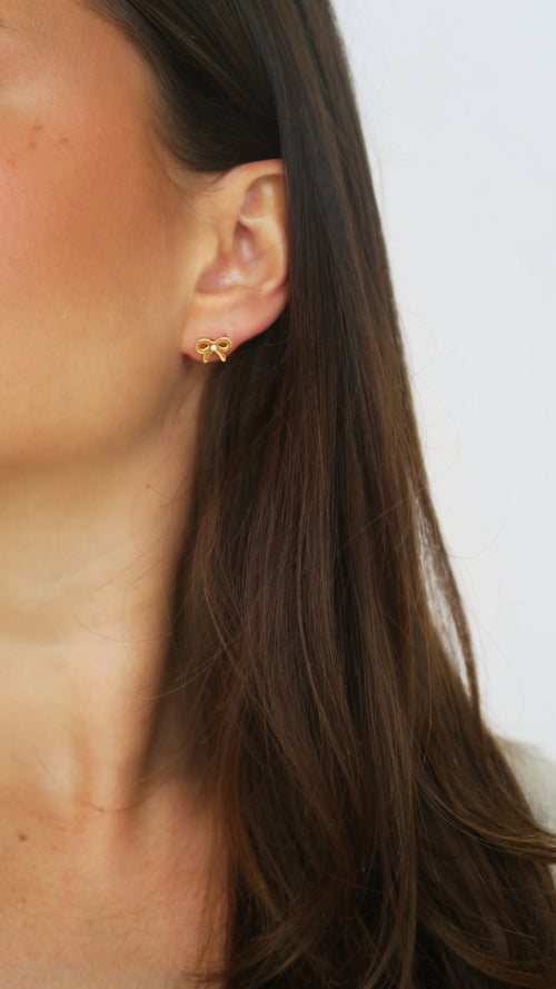 Golden Bow Studs