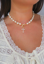 Bezel Cross Necklace
