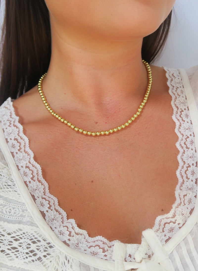 Gold Ball and Chain Necklace (sold individually)- more sizes