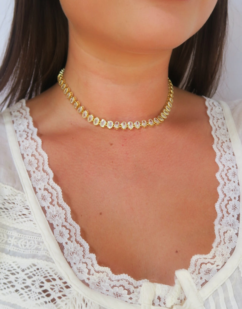 Oval Tennis Necklace