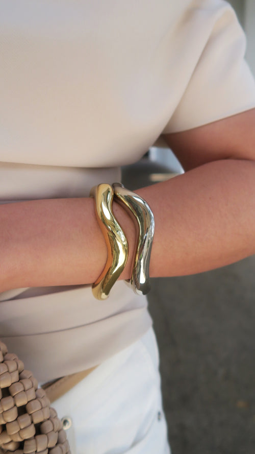 The Wave Cuff - Silver