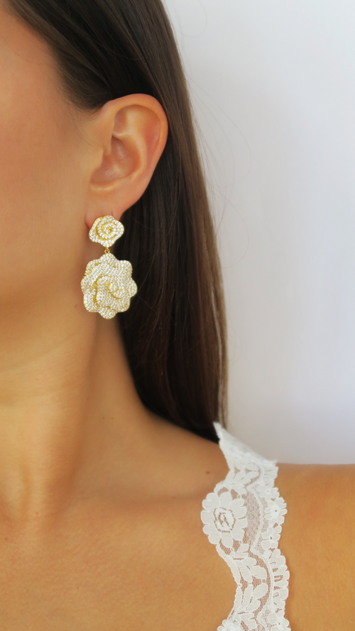 Pave Floral Luxe Drops