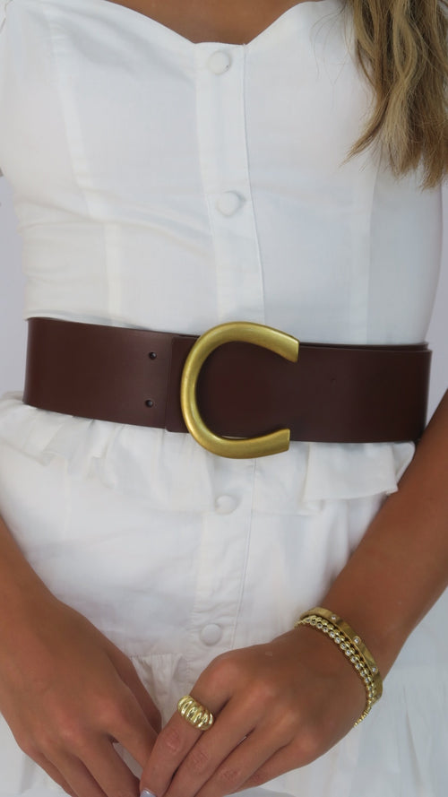 Horseshoe Belt - Brown