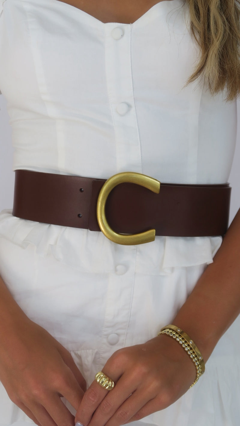 Horseshoe Belt - Brown