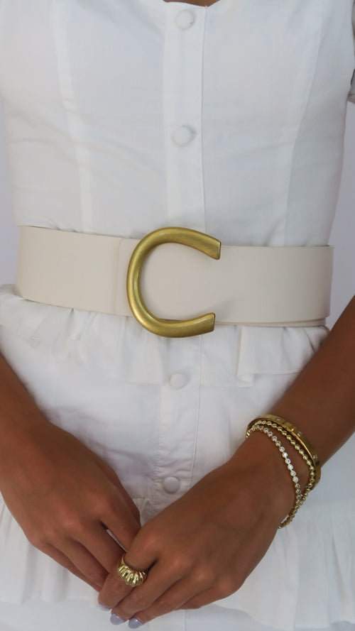 Horseshoe Belt - Ivory