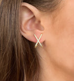 Pave Criss Cross Studs