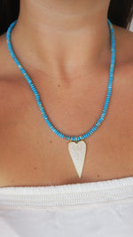 Micro Beaded True Love Necklace - Turquoise