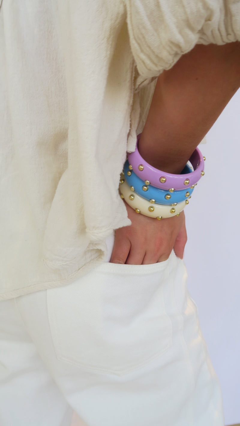 Studded Bangle - Lavender