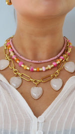 Micro Beaded Necklace - Light Pink