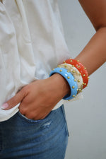 Studded Bangle - Light Blue