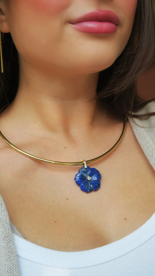 Amalfi Floral Choker - Blue