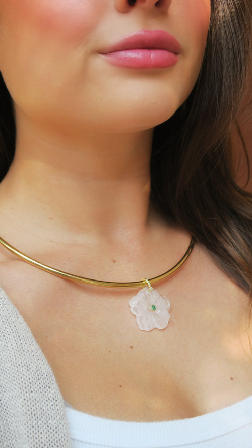 Amalfi Floral Choker - White
