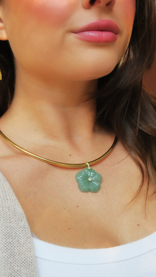 Amalfi Floral Choker - Emerald