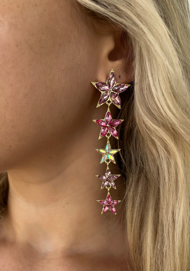 Star Burst Drop Earrings
