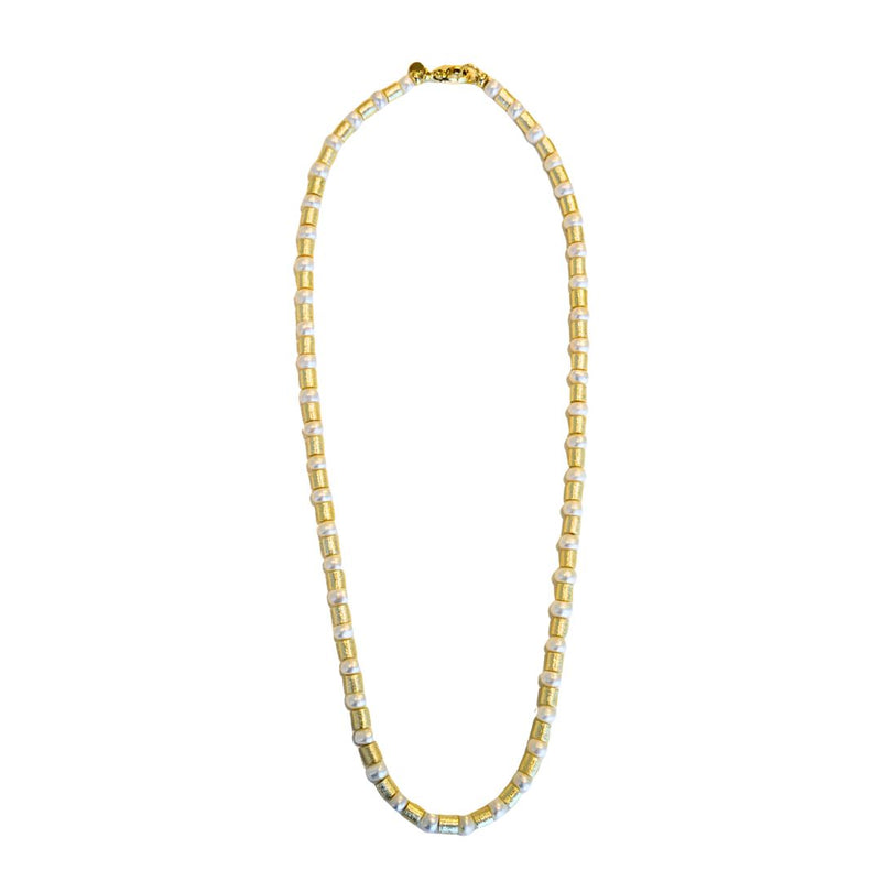 Long Manhattan Necklace - Pearl