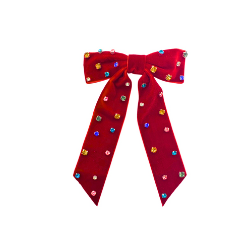 Preppy Party Girl Bow - Red