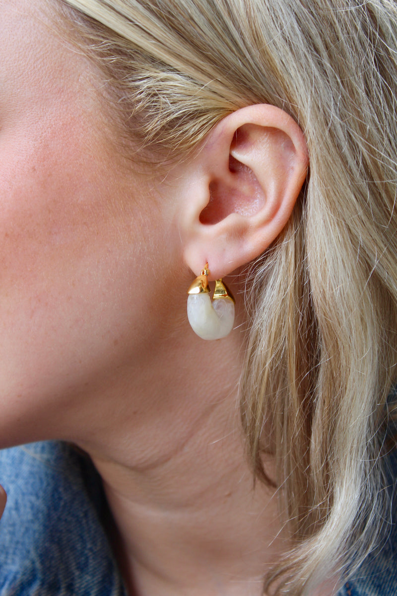 Amelia Hoops - White