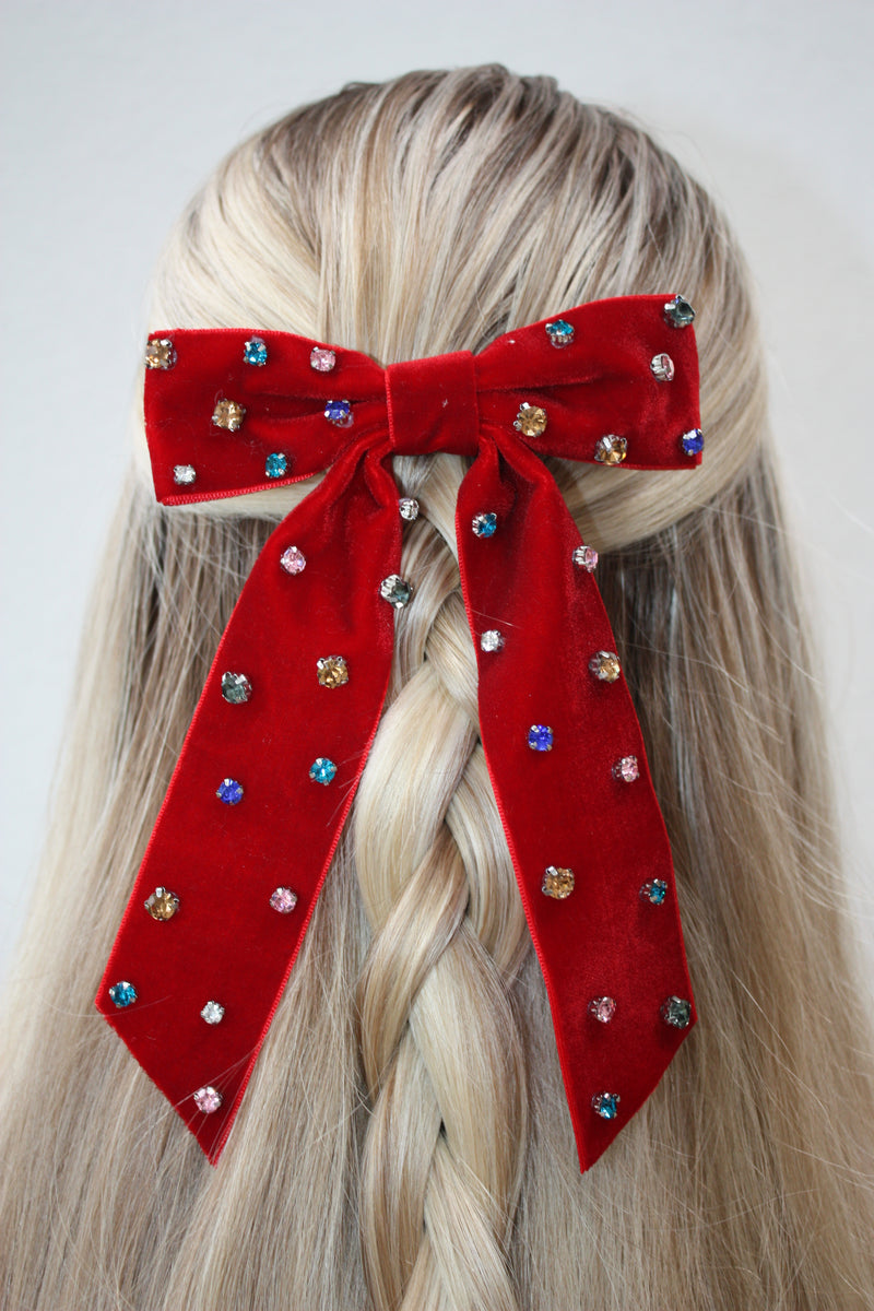 Preppy Party Girl Bow - burgundy
