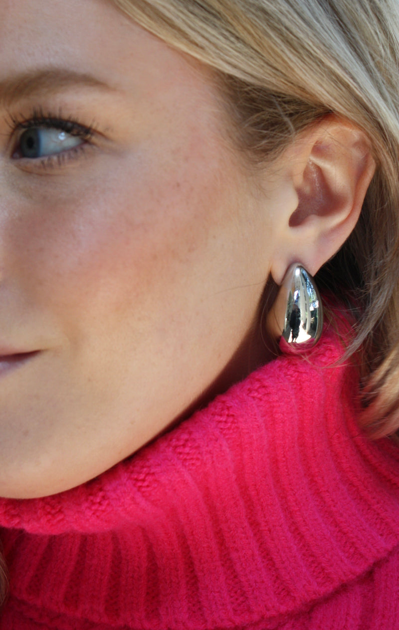 Teardrop Earrings - silver
