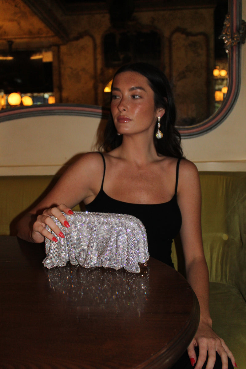 Camila Clutch - Iridescent Silver - wholesale