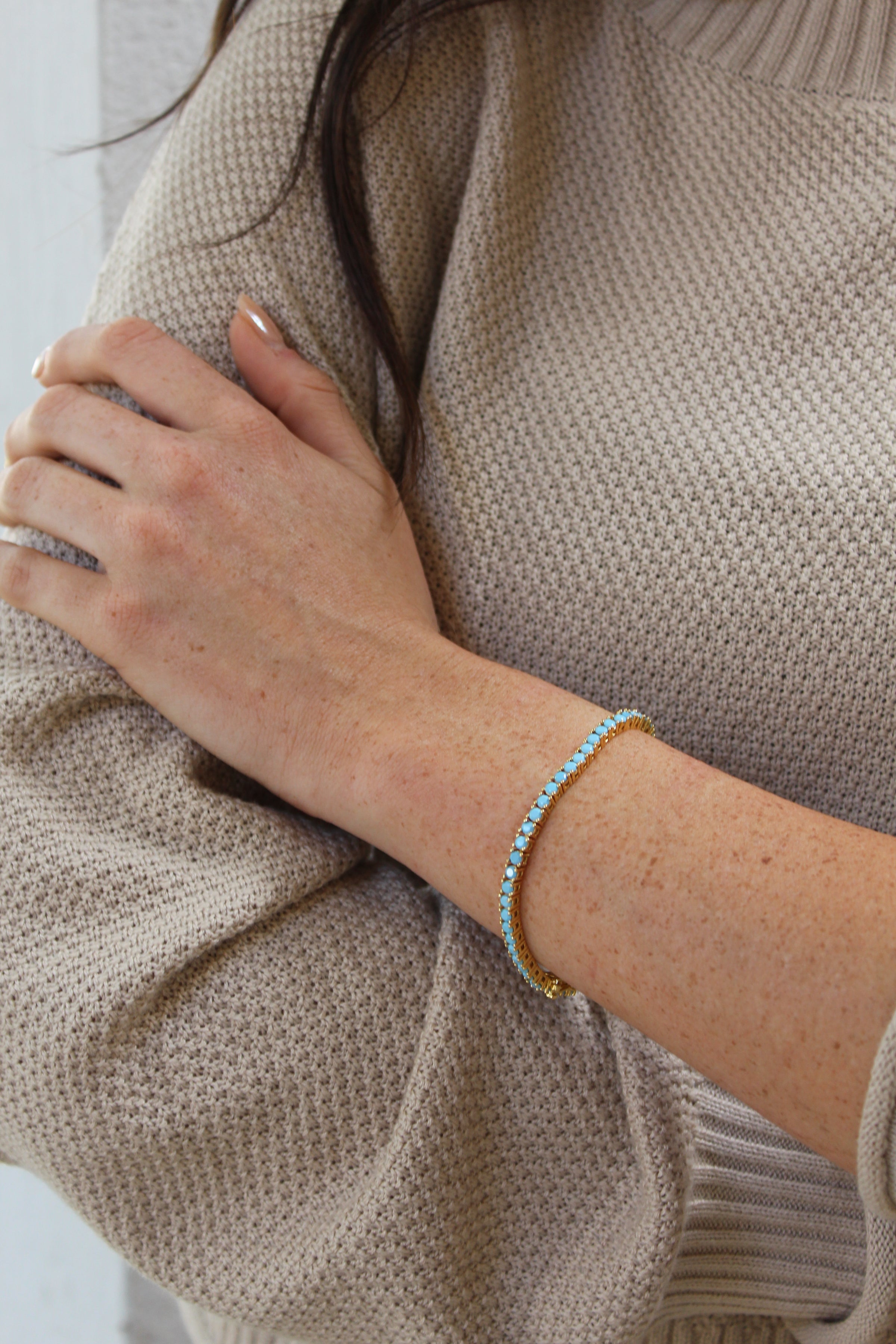Turquoise tennis bracelet hotsell