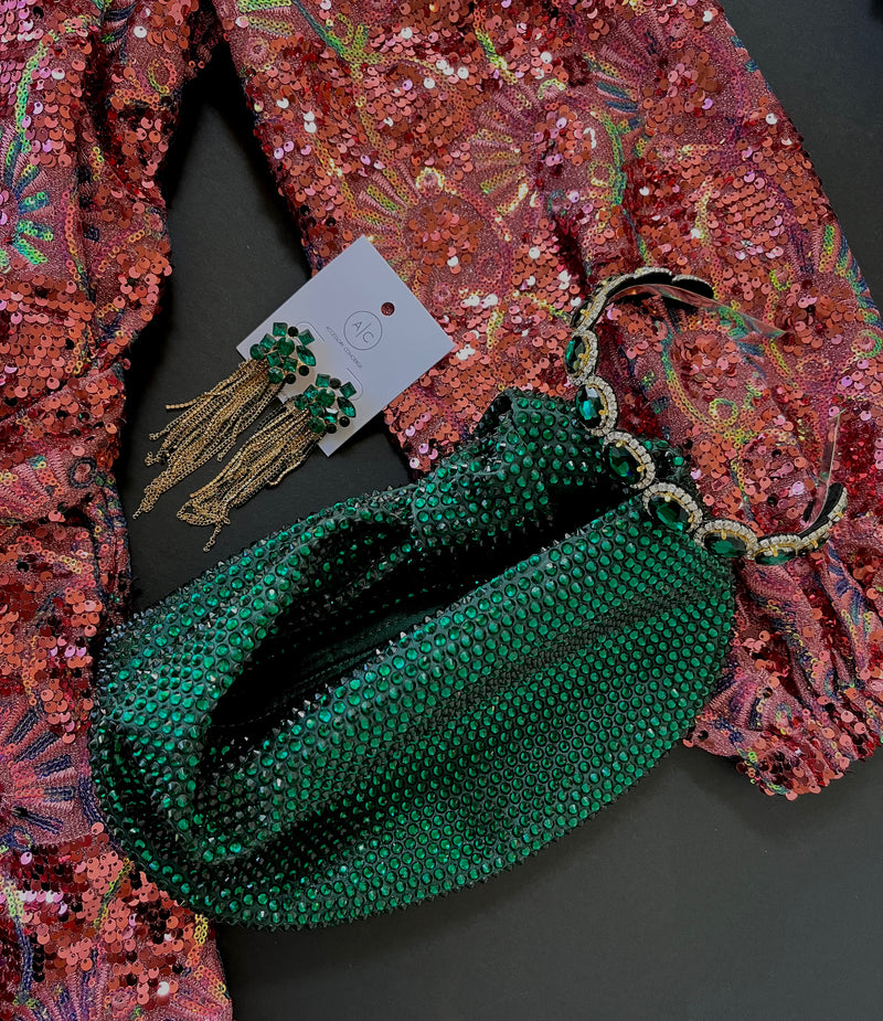 Bling Hattie Bag - Emerald