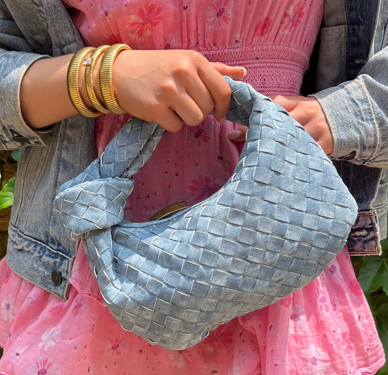 Braided Hattie Bag - Denim