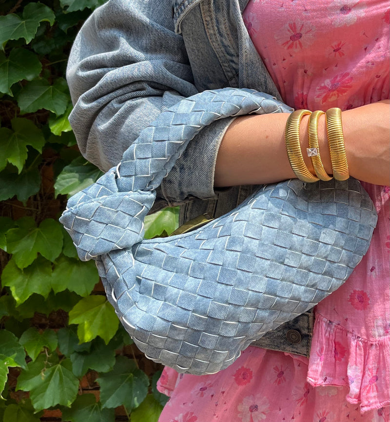 Braided Hattie Bag - Denim