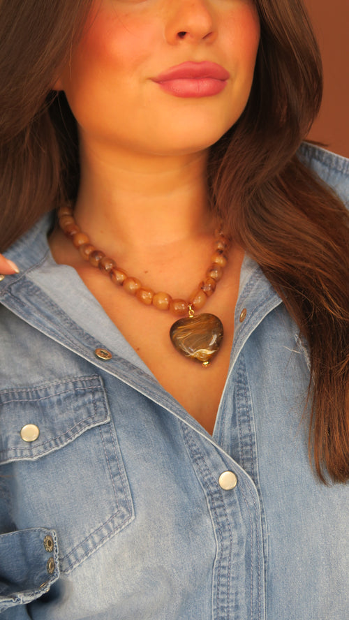 Amour Necklace - Brown (PRE-ORDER)