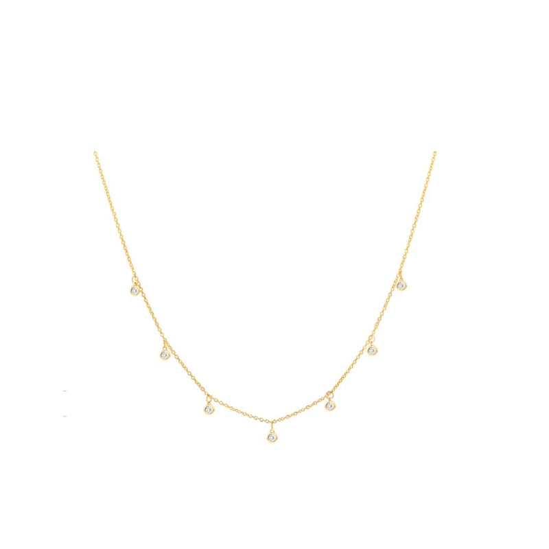 Diamond Multi Drop Necklace