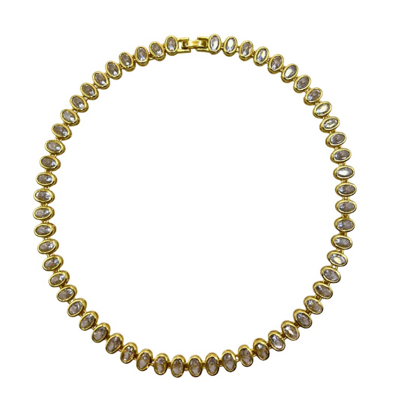 Oval Tennis Necklace