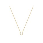 Micro Pave Horseshoe Necklace