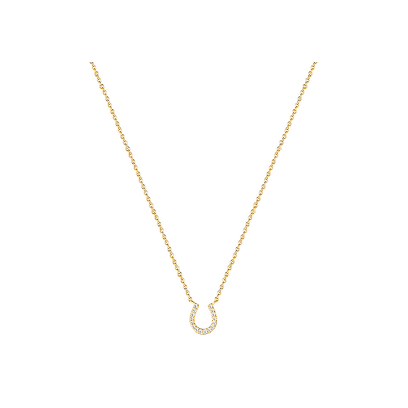 Micro Pave Horseshoe Necklace