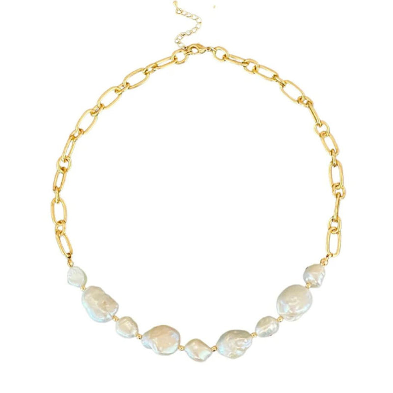 Sea Pearl Gold Chain Necklace