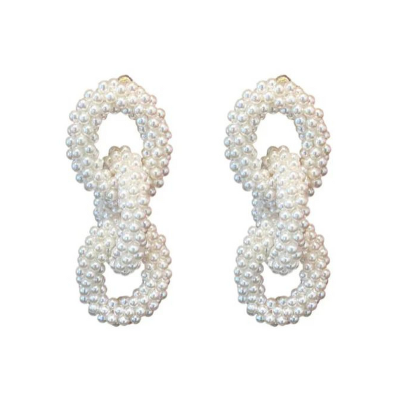 Chunky Pearl Chain Earring (case pack of 2) - wholesale