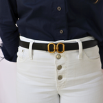 Double Oval Linked Belt - Black