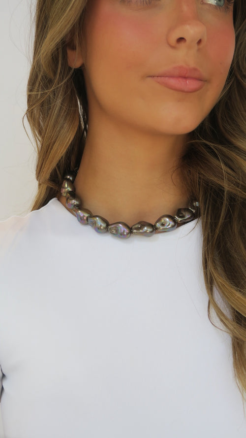 Ariel Pearl Collar - Black
