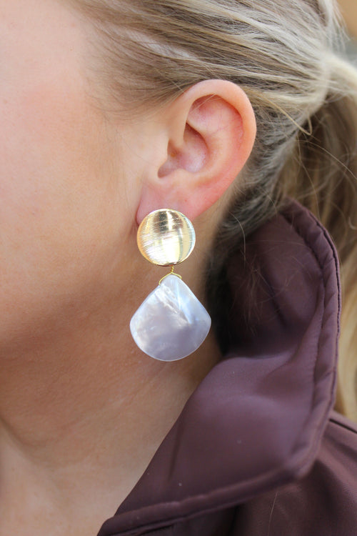 Seashell Drop Earrings (case pack of 2) - wholesale
