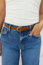Gold Coil Belt - Saddle