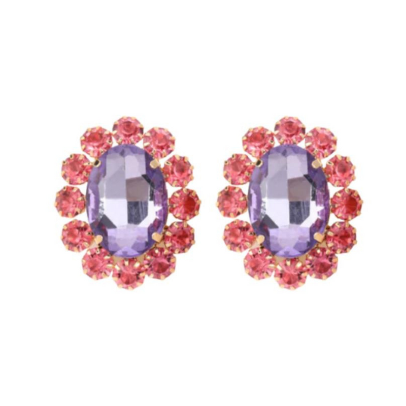 Red Carpet Ready Studs - Purple and Pink