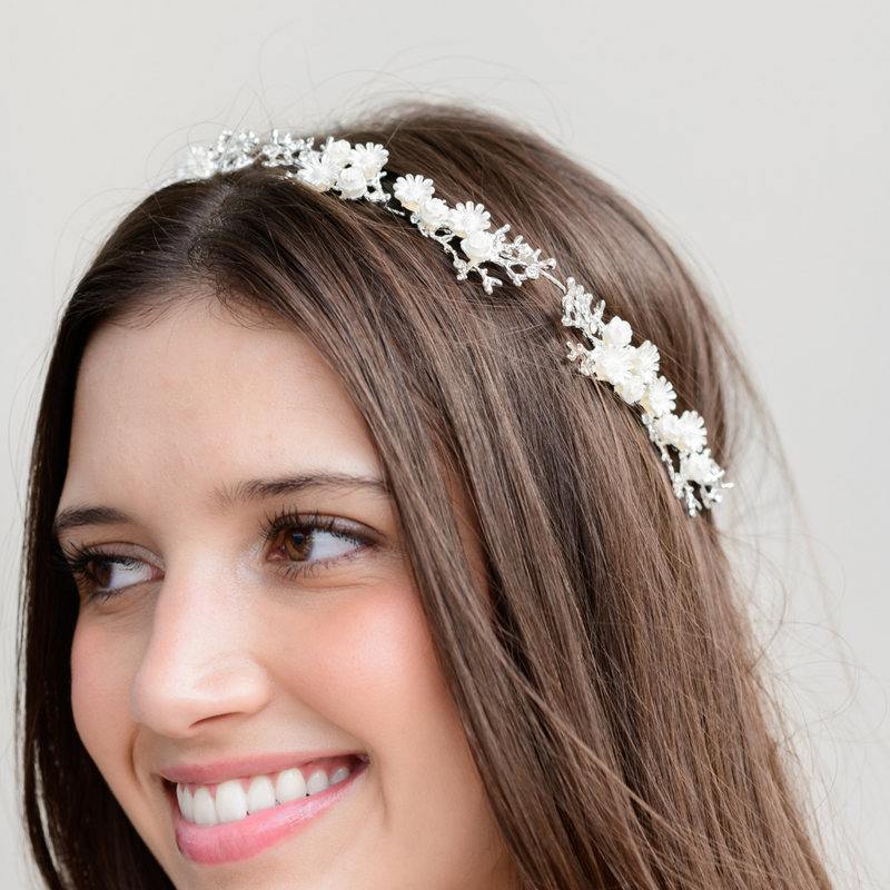 Silver Flower Crown