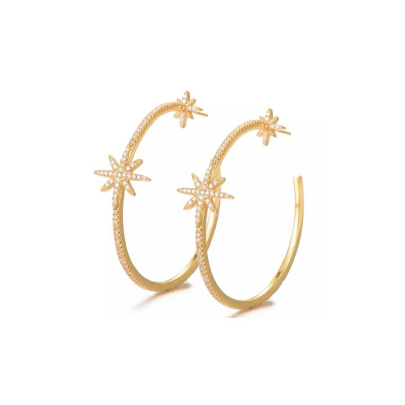 Gold Starlight Hoops