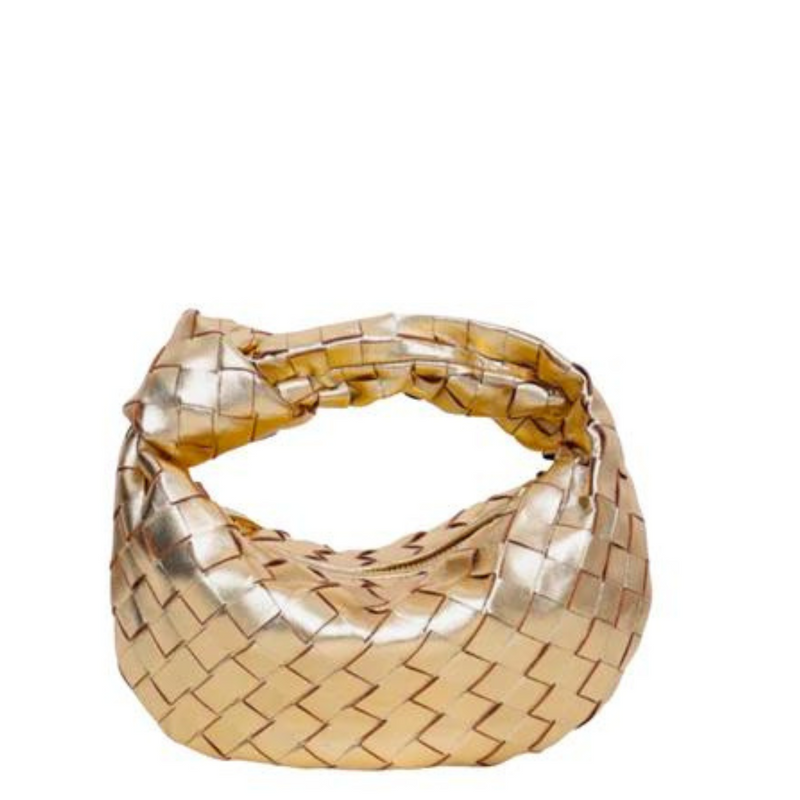 Braided Hattie Bag - Metallic Gold