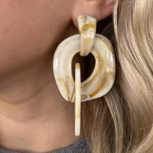 Resin Chain Drops - Tan