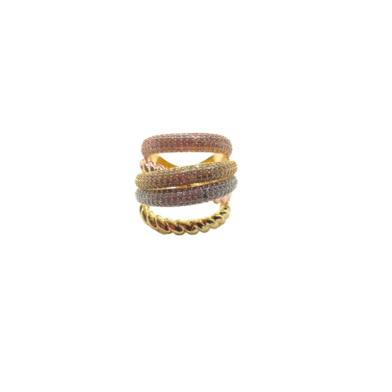Mixed Metal Cable Luxe Ring