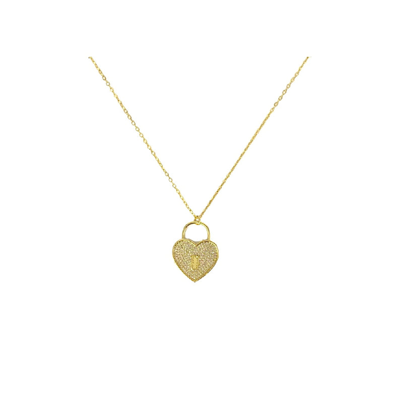 Pave Heart Lock - wholesale