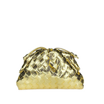 Woven Cloud Clutch - Metallic Gold - wholesale
