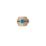 Amy Squared Ring - Blue