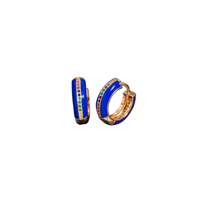 Riva Rainbow Enamel Hoops - more colors